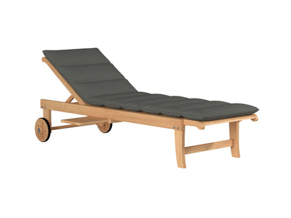 Lance Teak Outdoor Sunlounger with Sunbrella Cushions