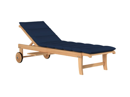 Lance Teak Outdoor Sunlounger with Sunbrella Cushions