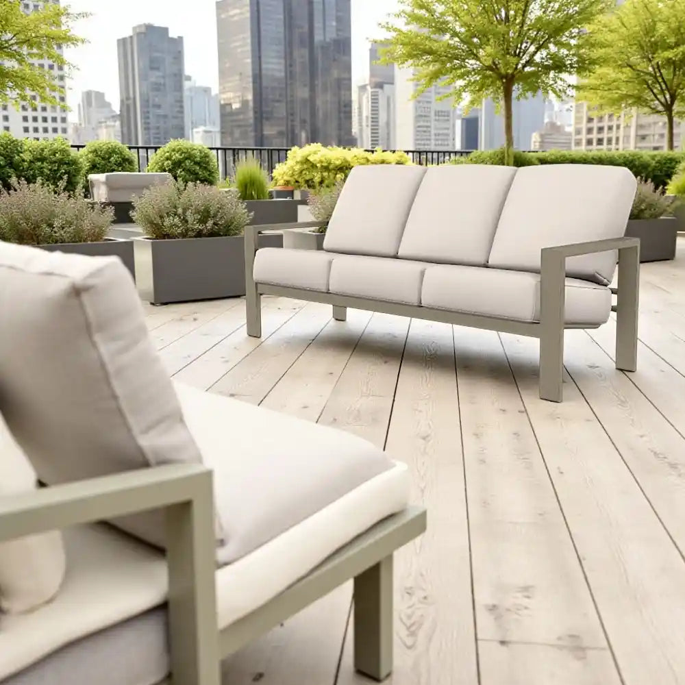 Larssen Deep Seat Cushion Three-Seat Sofa