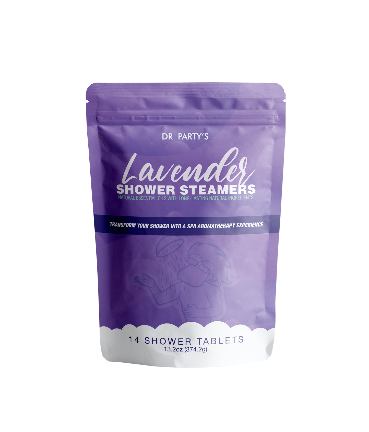 Lavender Scented Shower Steamers - Aromatherapy Shower Bombs, Board Certified Dermatologist Approved, Pack of 14