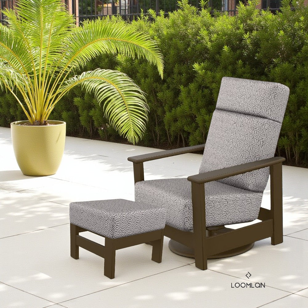 Leeward Deep Seat Cushion Ottoman With 2 Ottoman Clips