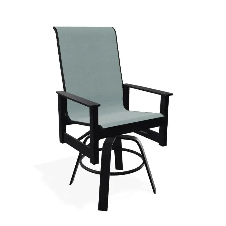 Leeward MGP Sling Balcony Height Swivel Arm Chair
