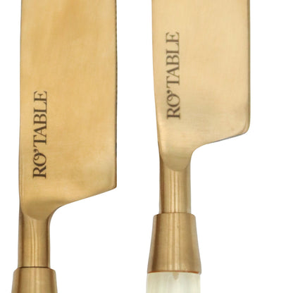 24pc Set Buttercream Yellow Cutlery - 6 Piece - Set of 4