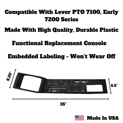 Replacement Tractor Console Panel Compatible with CaseIH Magnum Lever PTO 7100 & Early 7200 Series | Functional Replacement Lever PTO Console | Made in USA