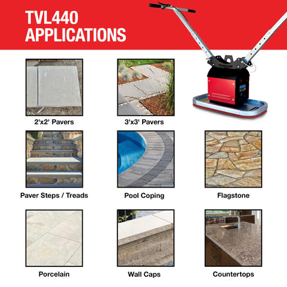 Tomahawk 440 lb Electric Paver Slab Vacuum Lifter 1200W for Hardscaping, Concrete, and Stone Placement