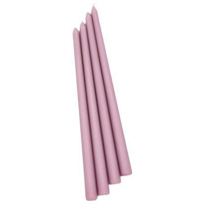 Extra Tall Lilac Hush Taper Candle,  1 Case of 24 Packs (4 Candles per Pack)