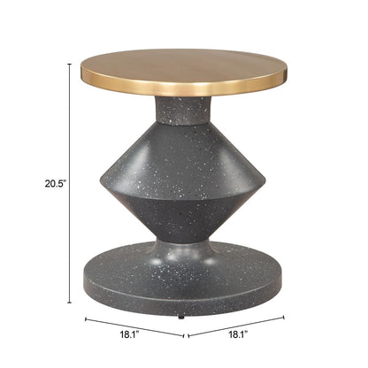 Litar Iron Round Side Table
