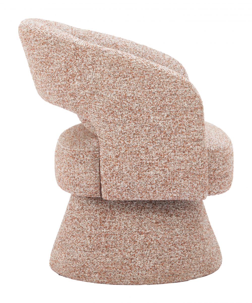 Liva Shearling Fabric Swivel Club Chair