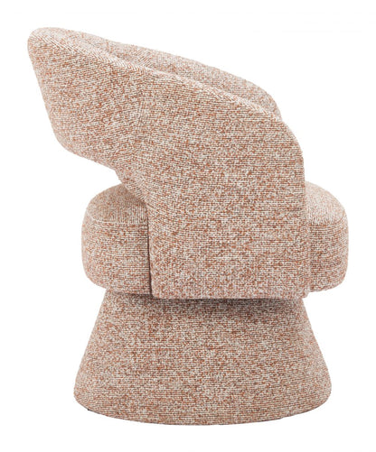 Liva Shearling Fabric Swivel Club Chair