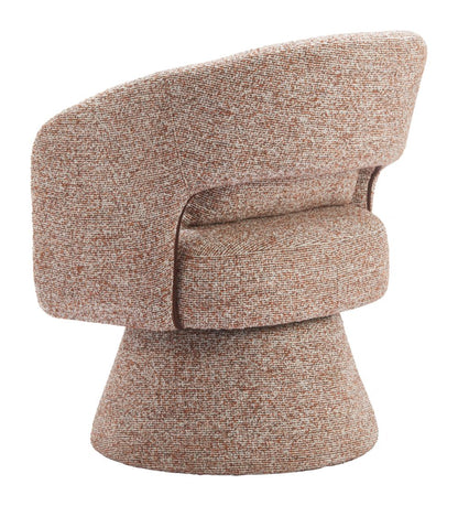 Liva Shearling Fabric Swivel Club Chair