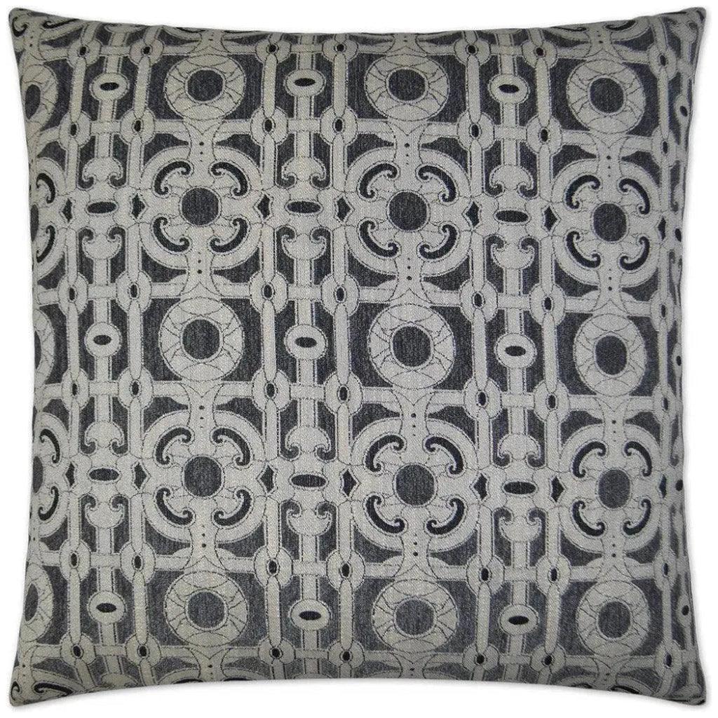 Locket Grey Throw Pillow With Insert