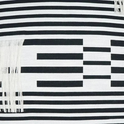 Loose Ends Textured Black Large Throw Pillow Insert