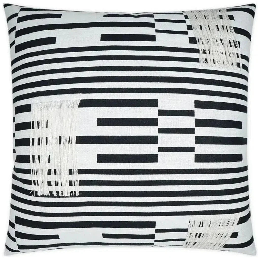 Loose Ends Textured Black Large Throw Pillow Insert