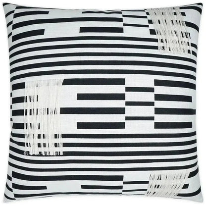 Loose Ends Textured Black Large Throw Pillow Insert