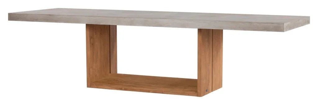 Lucca Teak And Concrete Patio Dining Table