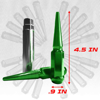 14x1.5mm Extended Spike Lug Nuts - 60 Degree Taper Seat