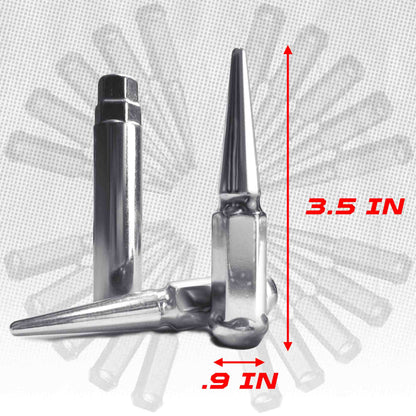 9/16 Extended Spike Lug Nuts - 60 Degree Taper Seat