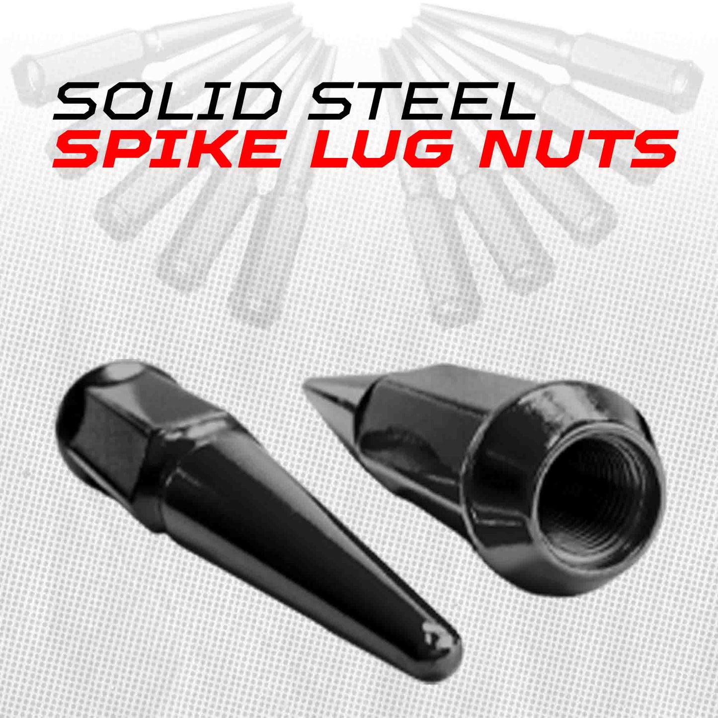 3/8-24 Extended Spike Lug Nuts - 60 Degree Taper Seat
