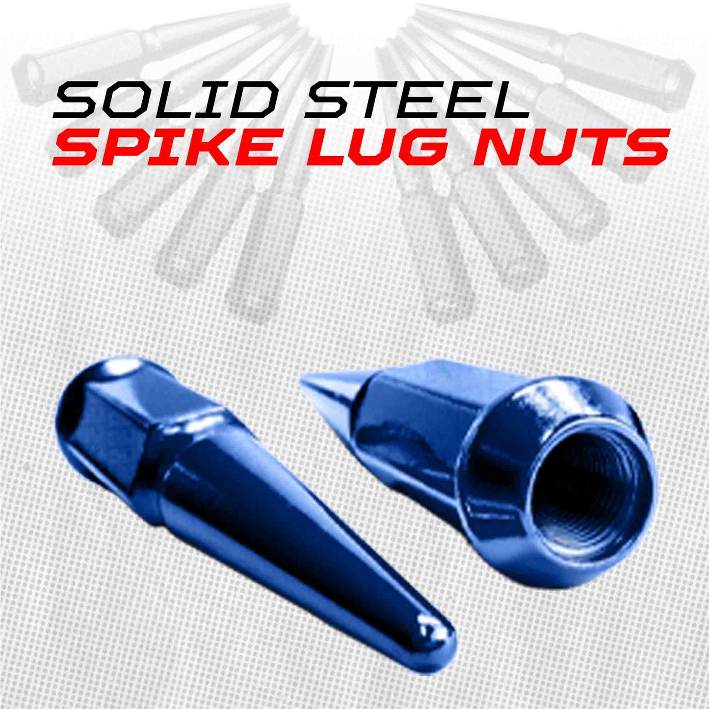 3/8-24 Extended Spike Lug Nuts - 60 Degree Taper Seat