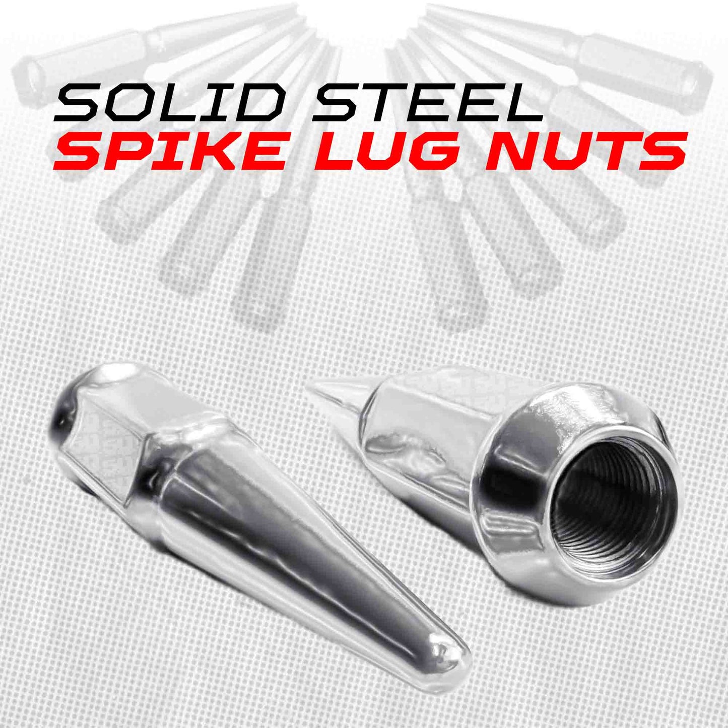3/8-24 Extended Spike Lug Nuts - 60 Degree Taper Seat