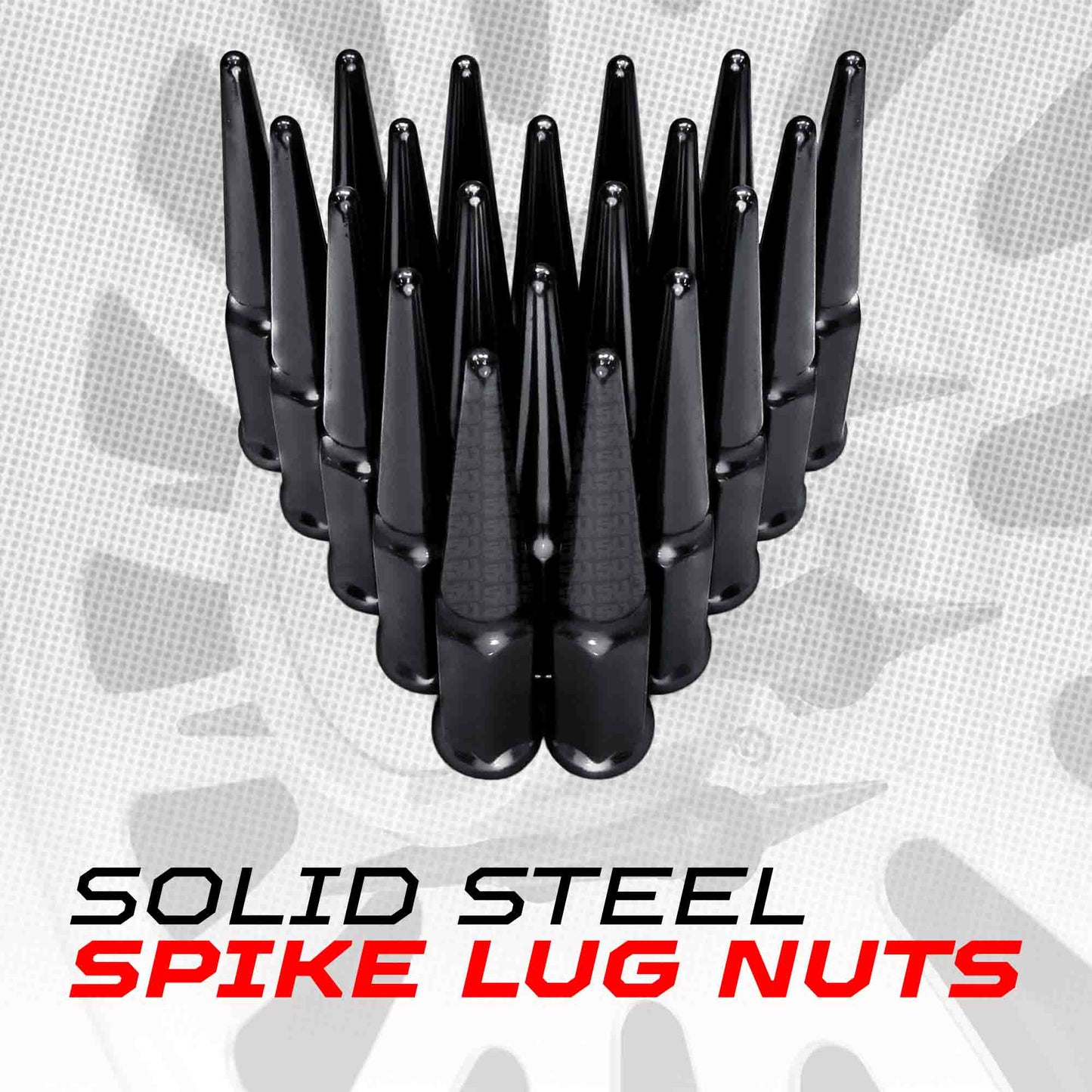 10x1.25mm Extended Spike Lug Nuts - 60 Degree Taper Seat