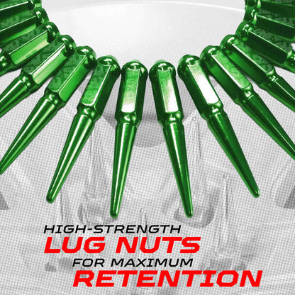10x1.25mm Extended Spike Lug Nuts - 60 Degree Taper Seat
