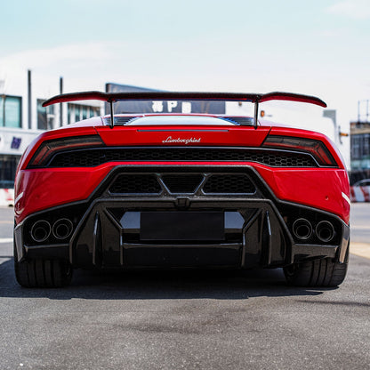 V Style Dry Carbon Fiber Rear Diffuser for Lamborghini Huracan LP 610