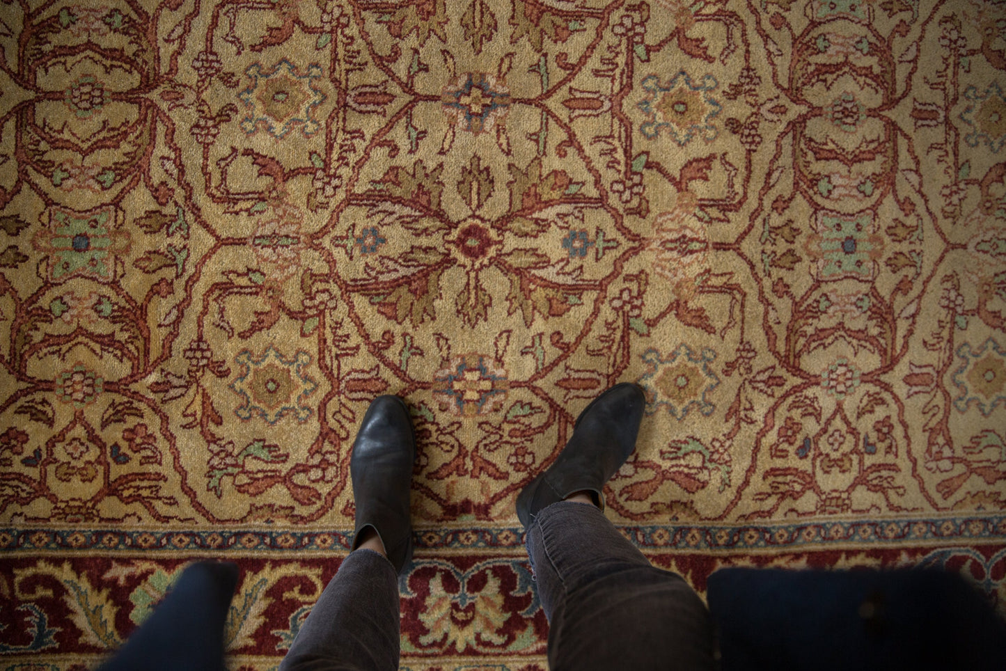 6x9 Vintage Indian Bijar Design Carpet