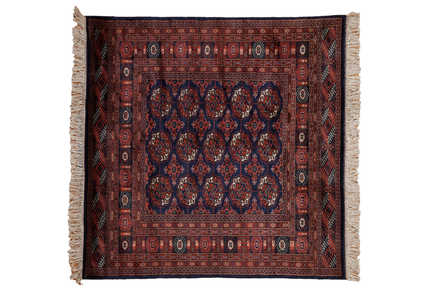 5x5 Vintage Fine Bokhara Square Rug