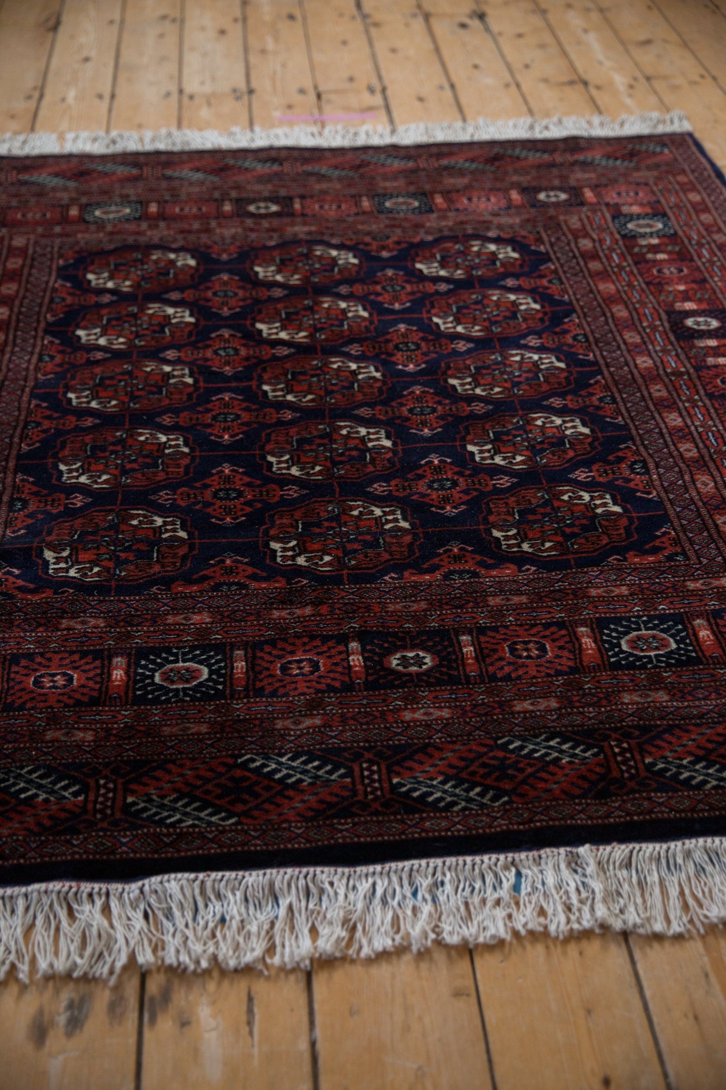 5x5 Vintage Fine Bokhara Square Rug