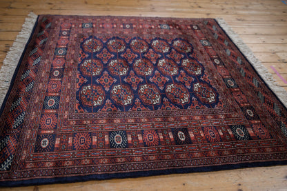 5x5 Vintage Fine Bokhara Square Rug