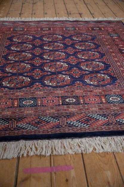 5x5 Vintage Fine Bokhara Square Rug