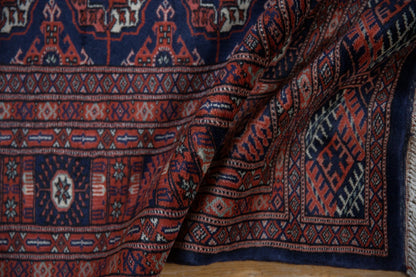 5x5 Vintage Fine Bokhara Square Rug
