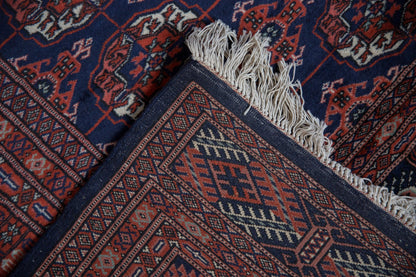 5x5 Vintage Fine Bokhara Square Rug