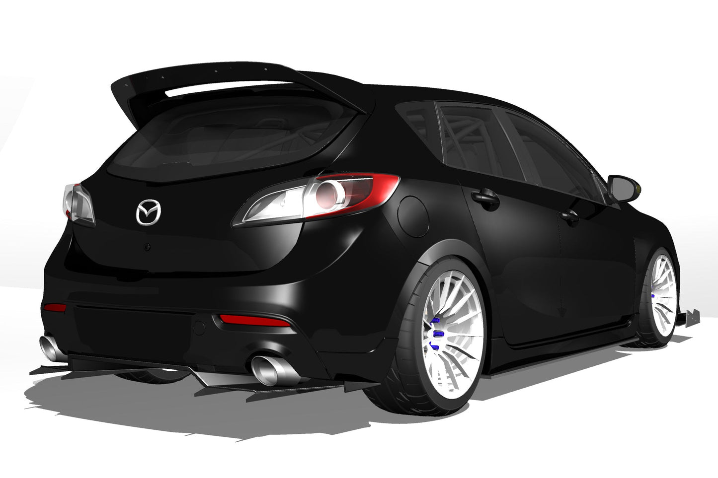 Diffuser V1+ – Mazda Mazdaspeed 3 (BL, 2010-2013)