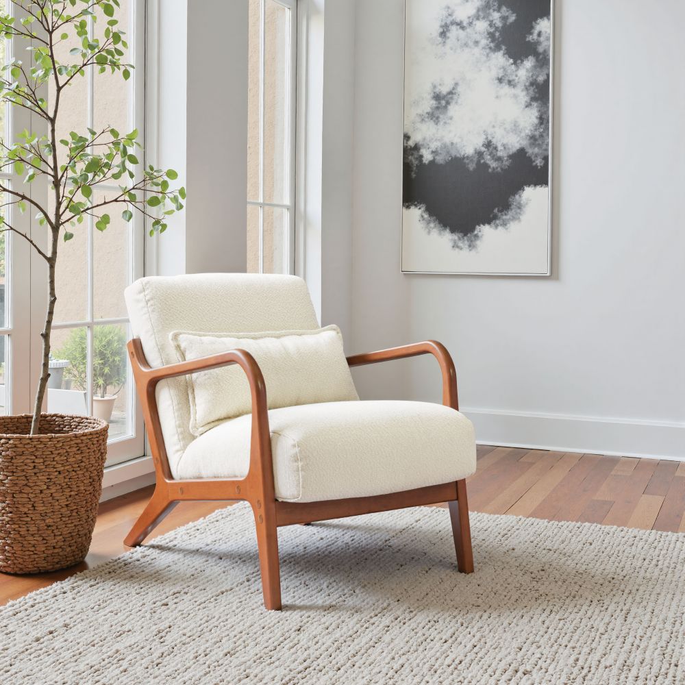 Macio Textured Fabric Accent Chair