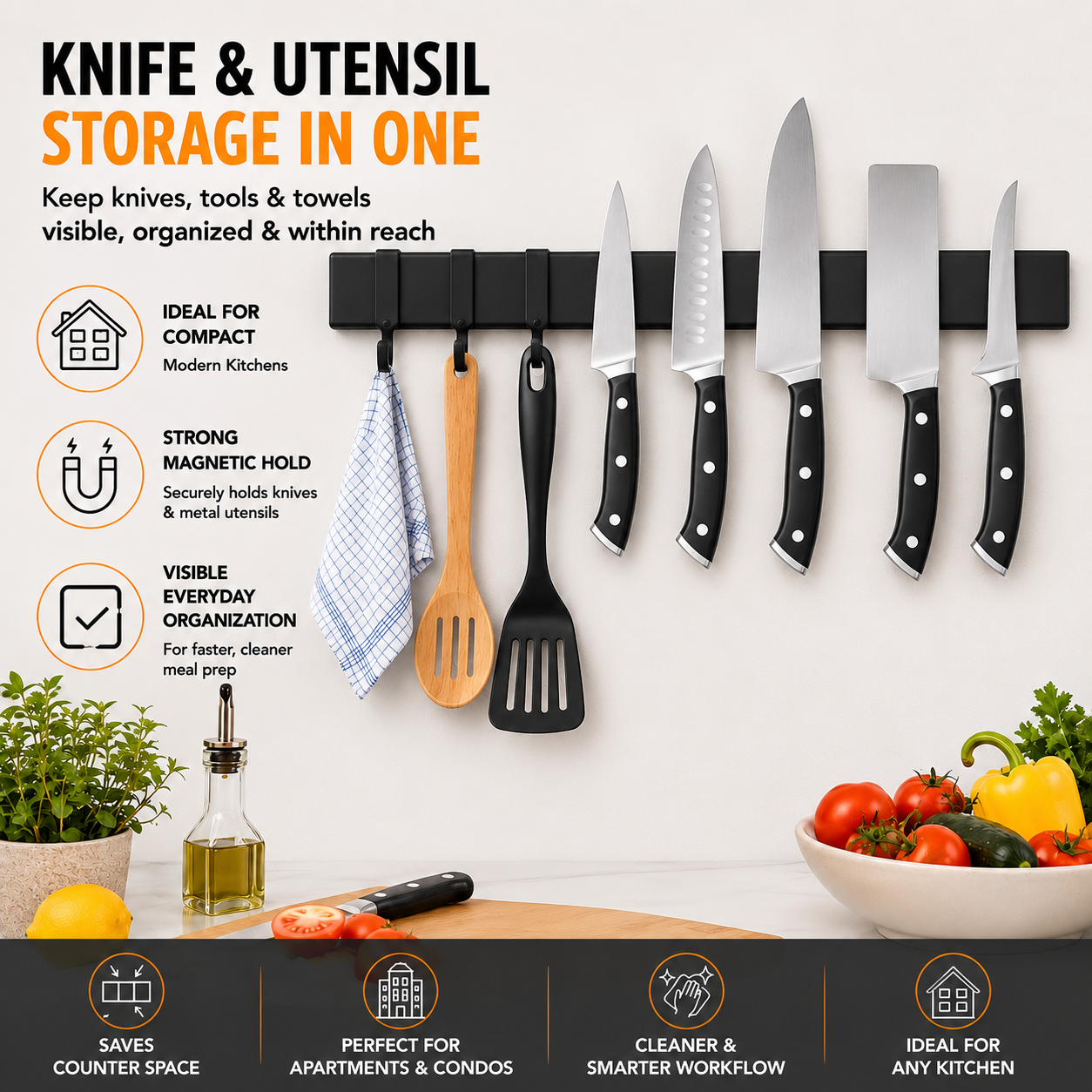 Magnetic Knife and Tool Holder