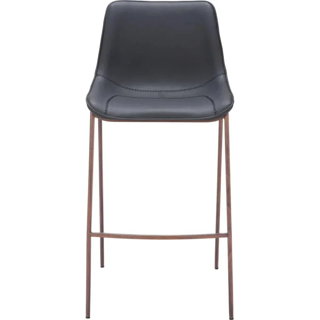 Magnus Barstool (Set of 2) Black & Walnut