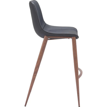 Magnus Barstool (Set of 2) Black & Walnut