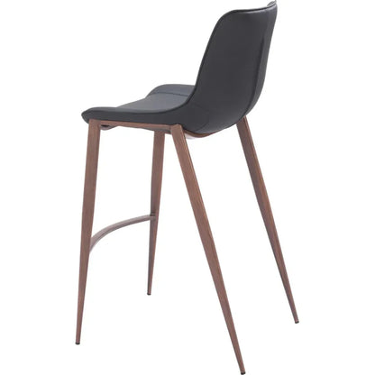 Magnus Barstool (Set of 2) Black & Walnut