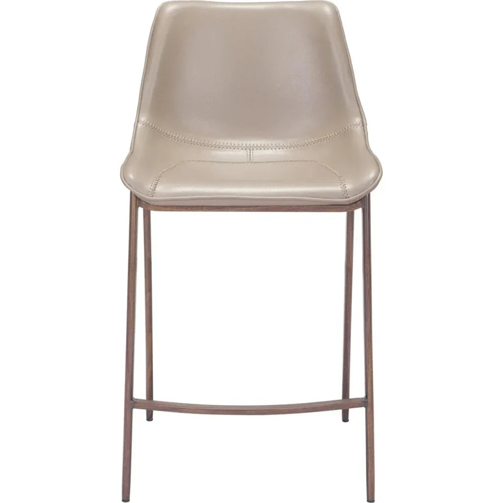 Magnus Counter Stool 2PC Gray & Walnut