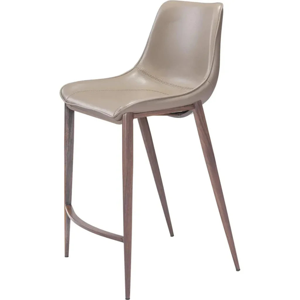 Magnus Counter Stool 2PC Gray & Walnut