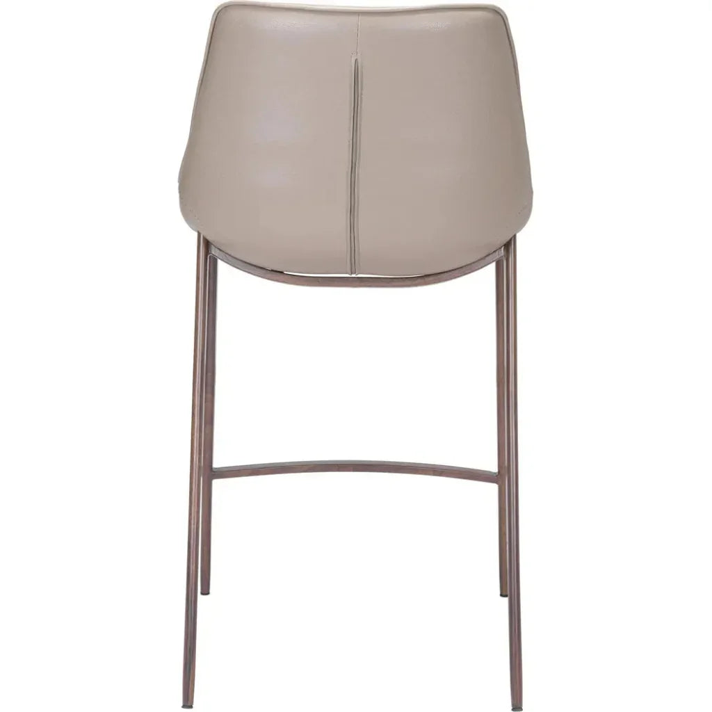 Magnus Counter Stool 2PC Gray & Walnut