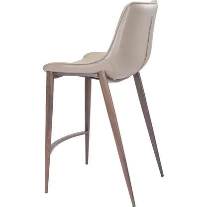 Magnus Counter Stool 2PC Gray & Walnut