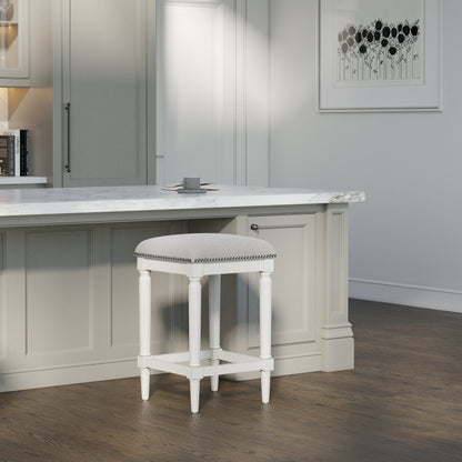 Asheville Stool in Solid White
