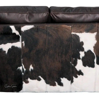 Marshal Two Tone Dark Brown Leather Sofa