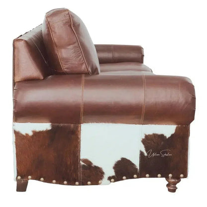 Marshal Western Caramel Leather Sofa