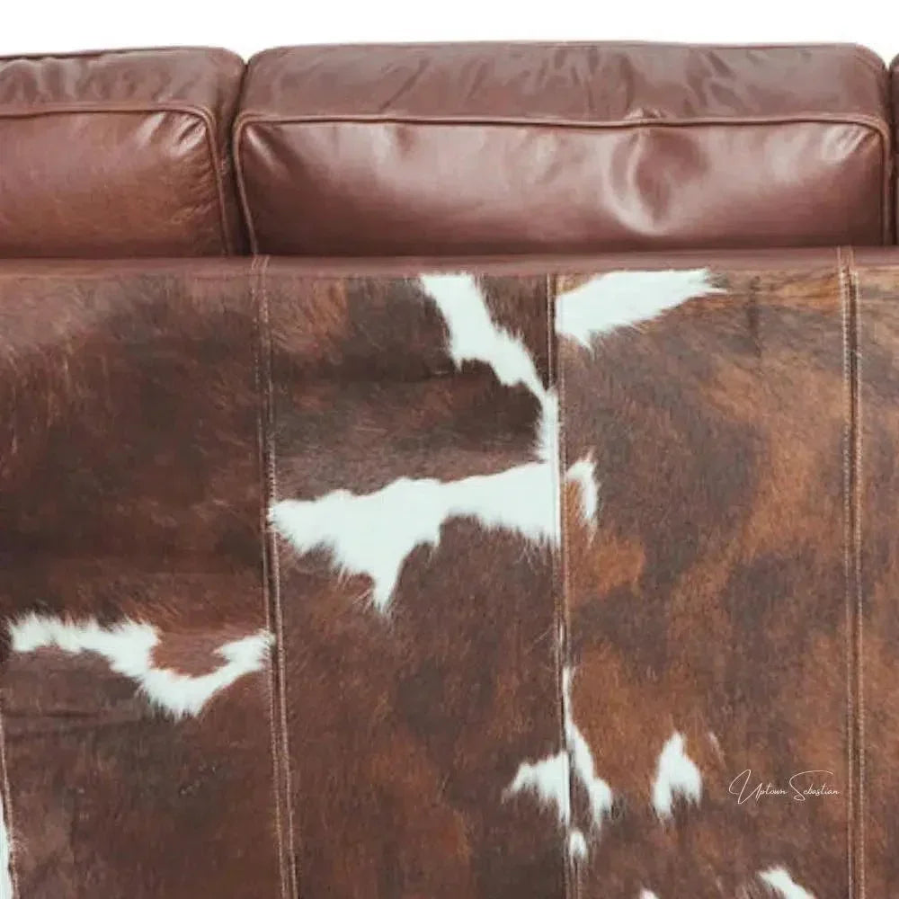 Marshal Western Caramel Leather Sofa