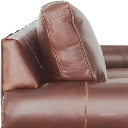 Marshal Western Caramel Leather Sofa
