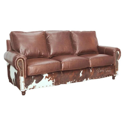 Marshal Western Caramel Leather Sofa